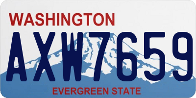 WA license plate AXW7659