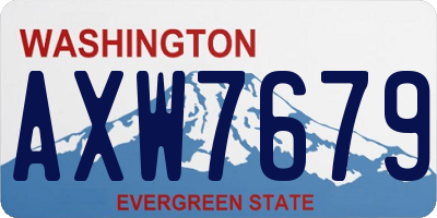 WA license plate AXW7679