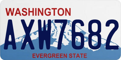 WA license plate AXW7682