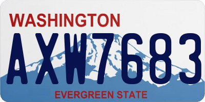 WA license plate AXW7683