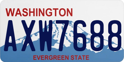 WA license plate AXW7688
