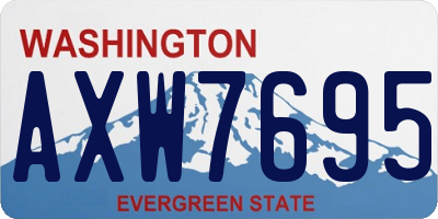 WA license plate AXW7695