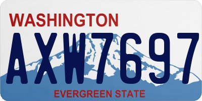 WA license plate AXW7697
