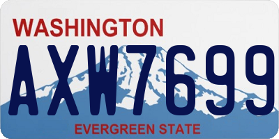 WA license plate AXW7699