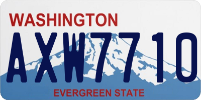 WA license plate AXW7710