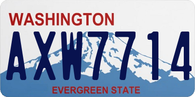 WA license plate AXW7714