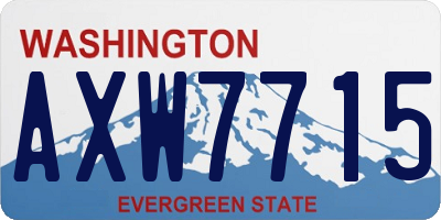 WA license plate AXW7715