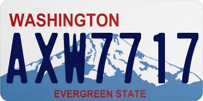 WA license plate AXW7717