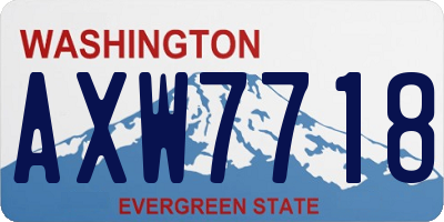 WA license plate AXW7718
