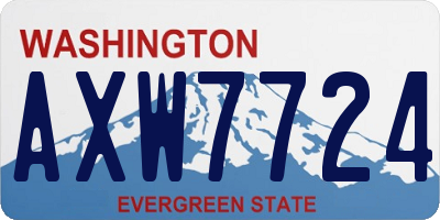 WA license plate AXW7724