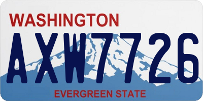 WA license plate AXW7726