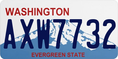 WA license plate AXW7732