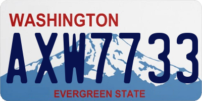 WA license plate AXW7733