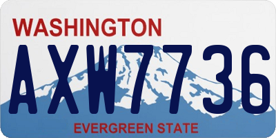 WA license plate AXW7736