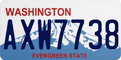 WA license plate AXW7738