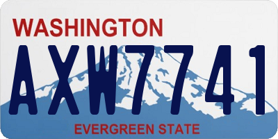 WA license plate AXW7741