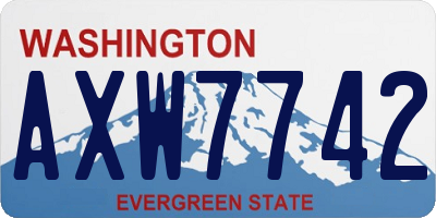 WA license plate AXW7742