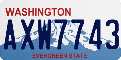 WA license plate AXW7743