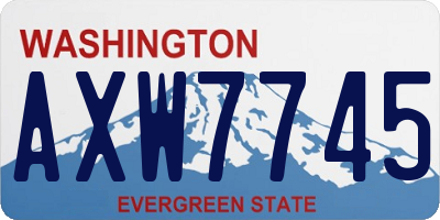WA license plate AXW7745