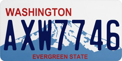 WA license plate AXW7746