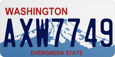 WA license plate AXW7749