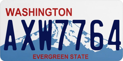 WA license plate AXW7764