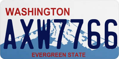 WA license plate AXW7766