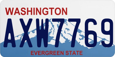 WA license plate AXW7769