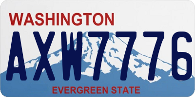 WA license plate AXW7776