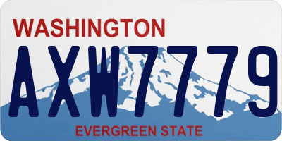 WA license plate AXW7779