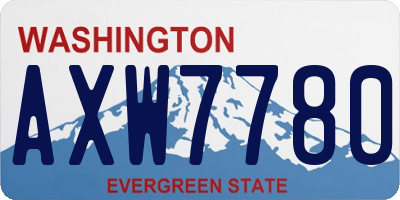 WA license plate AXW7780