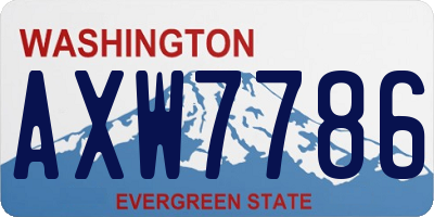 WA license plate AXW7786
