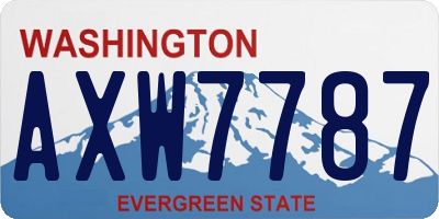 WA license plate AXW7787