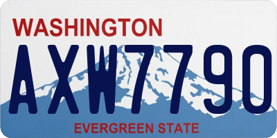 WA license plate AXW7790