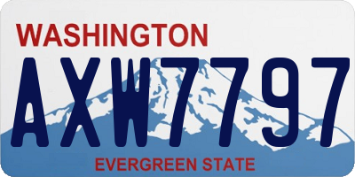 WA license plate AXW7797