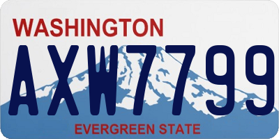 WA license plate AXW7799