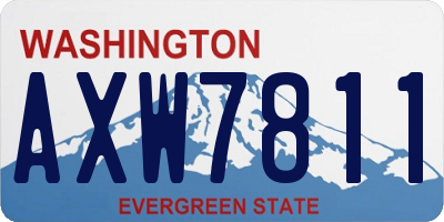 WA license plate AXW7811
