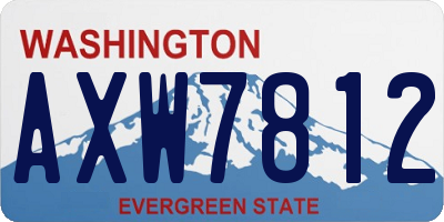 WA license plate AXW7812