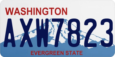 WA license plate AXW7823
