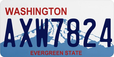 WA license plate AXW7824