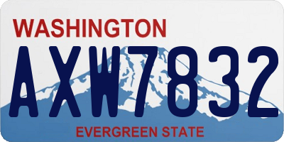 WA license plate AXW7832