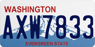 WA license plate AXW7833