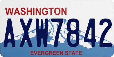 WA license plate AXW7842