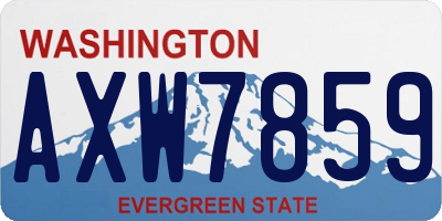 WA license plate AXW7859