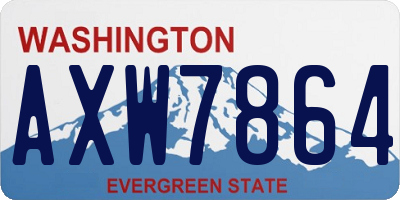 WA license plate AXW7864