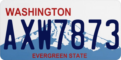 WA license plate AXW7873