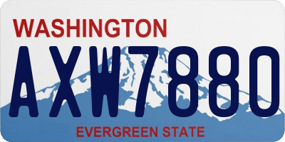 WA license plate AXW7880