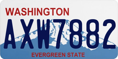 WA license plate AXW7882