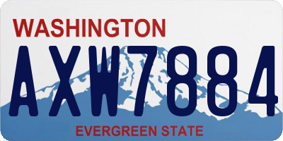WA license plate AXW7884