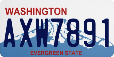 WA license plate AXW7891